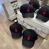  1514 - HÀNG CHÍNH HÃNG - Mũ - Nón Lưỡi Trai MLB  *LOGO B TIM ĐỎ* - ĐEN - AUTHENTIC 100% 