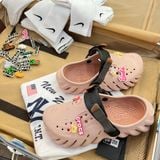  1532 - HÀNG CHÍNH HÃNG - GIÀY CLOG UNISEX CROCS ECHO - PINK CLOG *QUAI ĐEN* - ATMOSPHERE - CODE : 126443640 