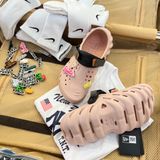  1532 - HÀNG CHÍNH HÃNG - GIÀY CLOG UNISEX CROCS ECHO - PINK CLOG *QUAI ĐEN* - ATMOSPHERE - CODE : 126443640 