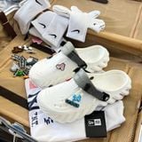  1530 - HÀNG CHÍNH HÃNG - GIÀY CLOG UNISEX CROCS ECHO - WHITE CLOG *QUAI XANH RÊU* - ATMOSPHERE - CODE : 207937-100 