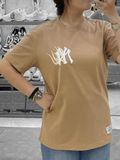  1538 - HÀNG CHÍNH HÃNG - ÁO NEW ERA - NEW YORK YANKEES FLAME KHAKI SHORT SLEEVE T-SHIRT - BE - CODE: 13702568 
