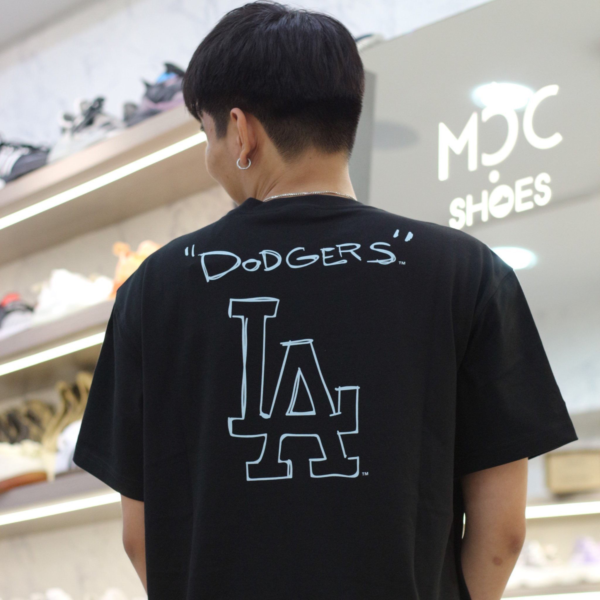  1552 - HÀNG CHÍNH HÃNG - ÁO NEW ERA - LA DODGERS NGUỆCH NGOẠC - ĐEN - CODE : 13774244 