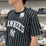  1583 - HÀNG CHÍNH HÃNG - ÁO THUN NEW ERA - YANKEES NY KẺ SỌC - BLACK - CODE: 12820064 