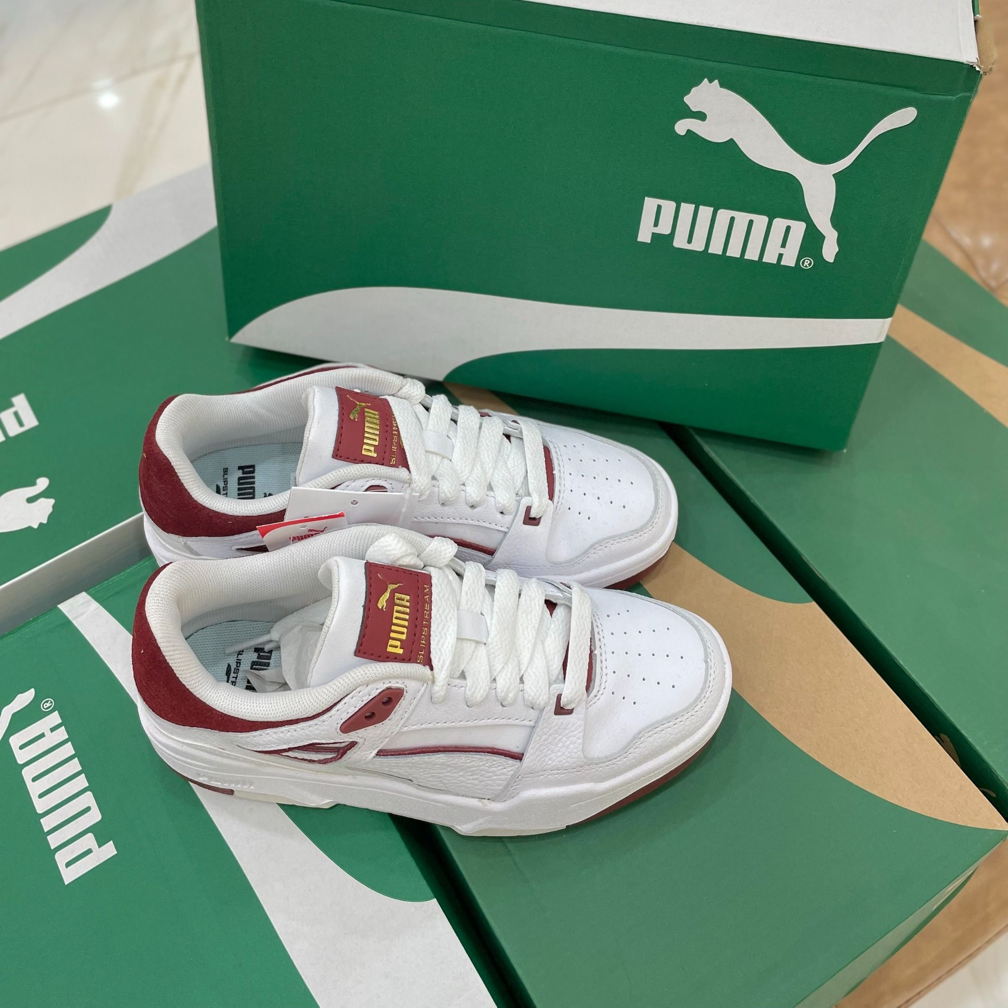  1581 - HÀNG CHÍNH HÃNG - GIÀY PUMA SLIPSTREAM - MÀU ĐỎ TRẮNG - CODE: 388549 05 