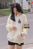  1590 - HÀNG CHÍNH HÃNG - ÁO SWEATER ZIP LOGO LA - KEM - CODE: 13867758 