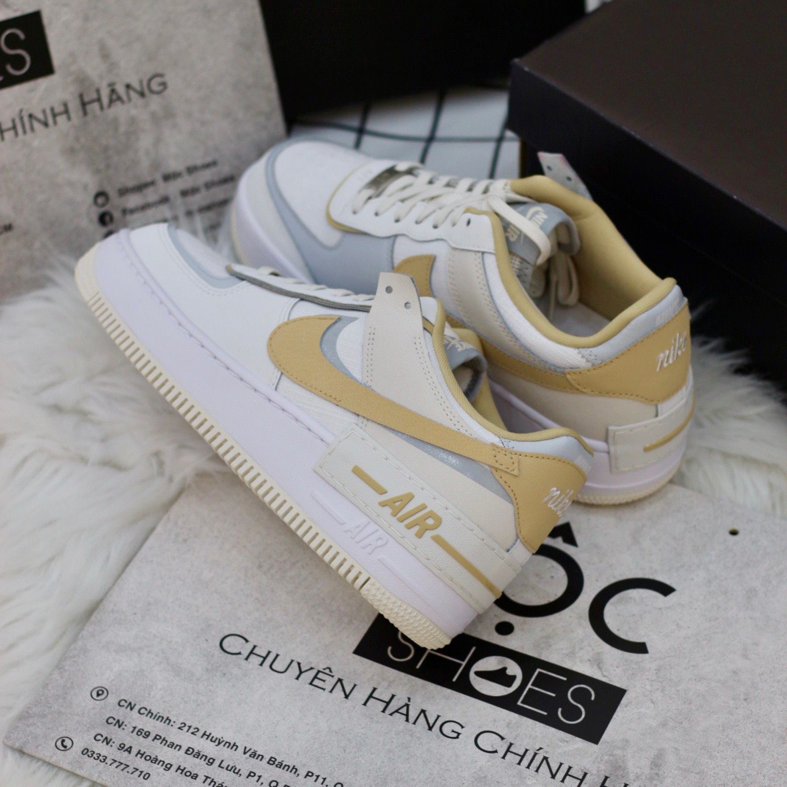  1585 - HÀNG CHÍNH HÃNG - GIÀY NIKE AIR FORCE ONE SHADOW SAIL TAN - CODE: DV7449-100 