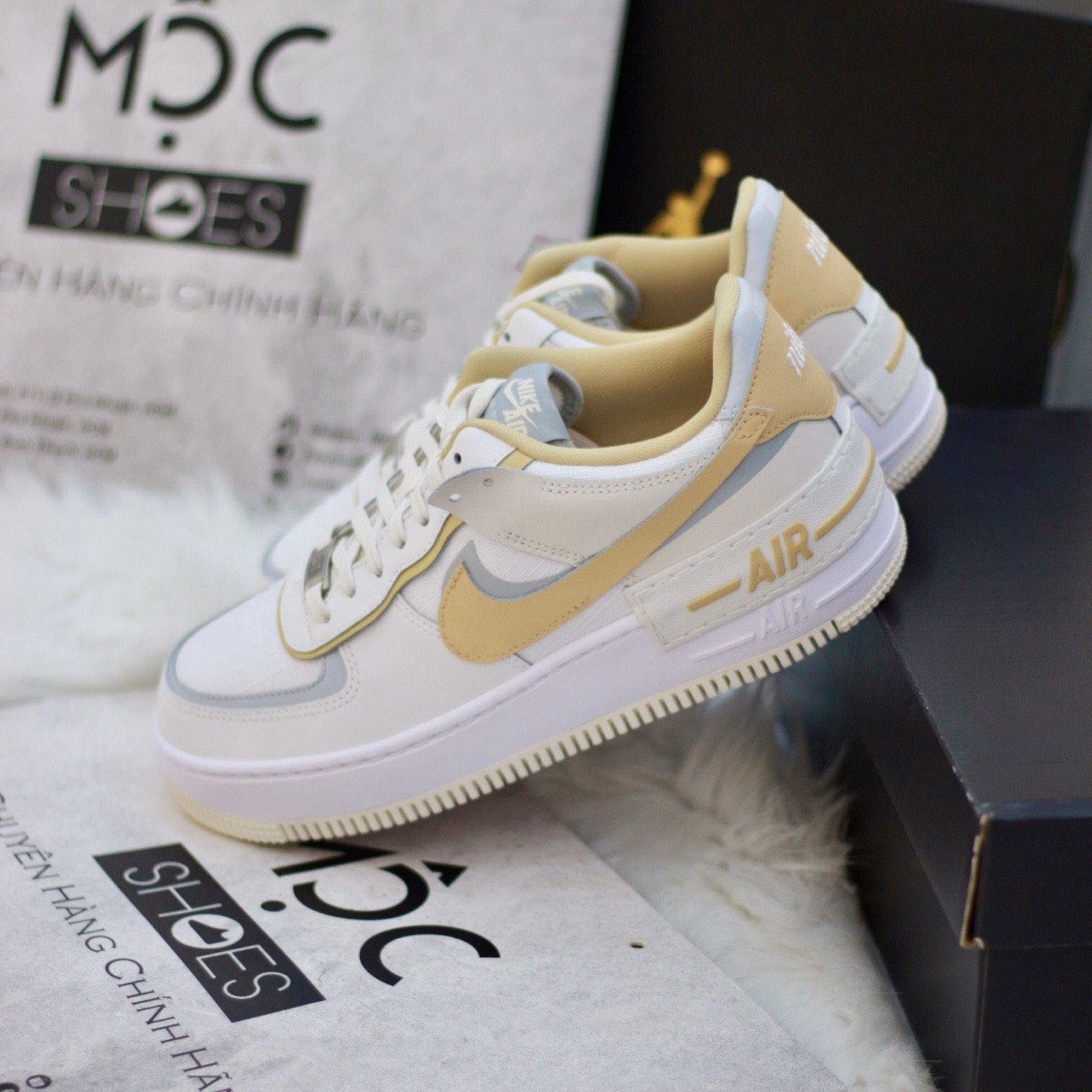  1585 - HÀNG CHÍNH HÃNG - GIÀY NIKE AIR FORCE ONE SHADOW SAIL TAN - CODE: DV7449-100 