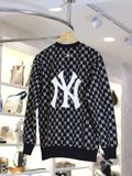  1601 - HÀNG CHÍNH HÃNG - ÁO SWEATER MLB MONOGRAM OVERFIT SWEATSHIRT NEW YORK YANKEES - MÀU ĐEN - CODE: 3AMTM0224-50BKS 