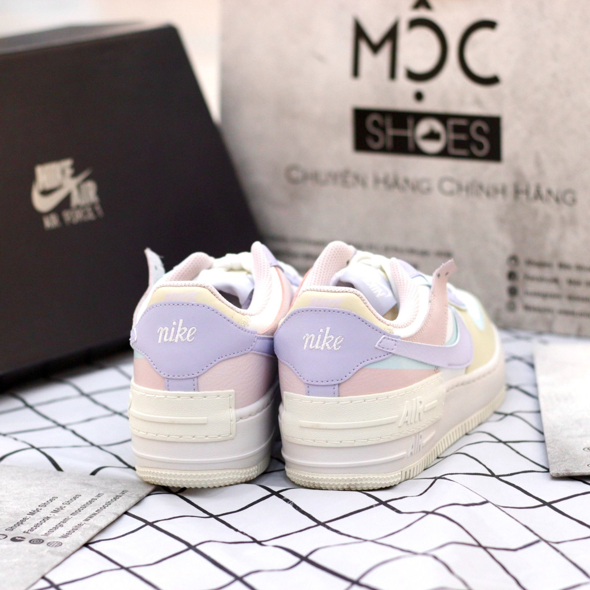  1609 - HÀNG CHÍNH HÃNG - GIÀY NIKE AIR FORCE ONE - SHADOW PASTEL - CODE: CI0919-106 