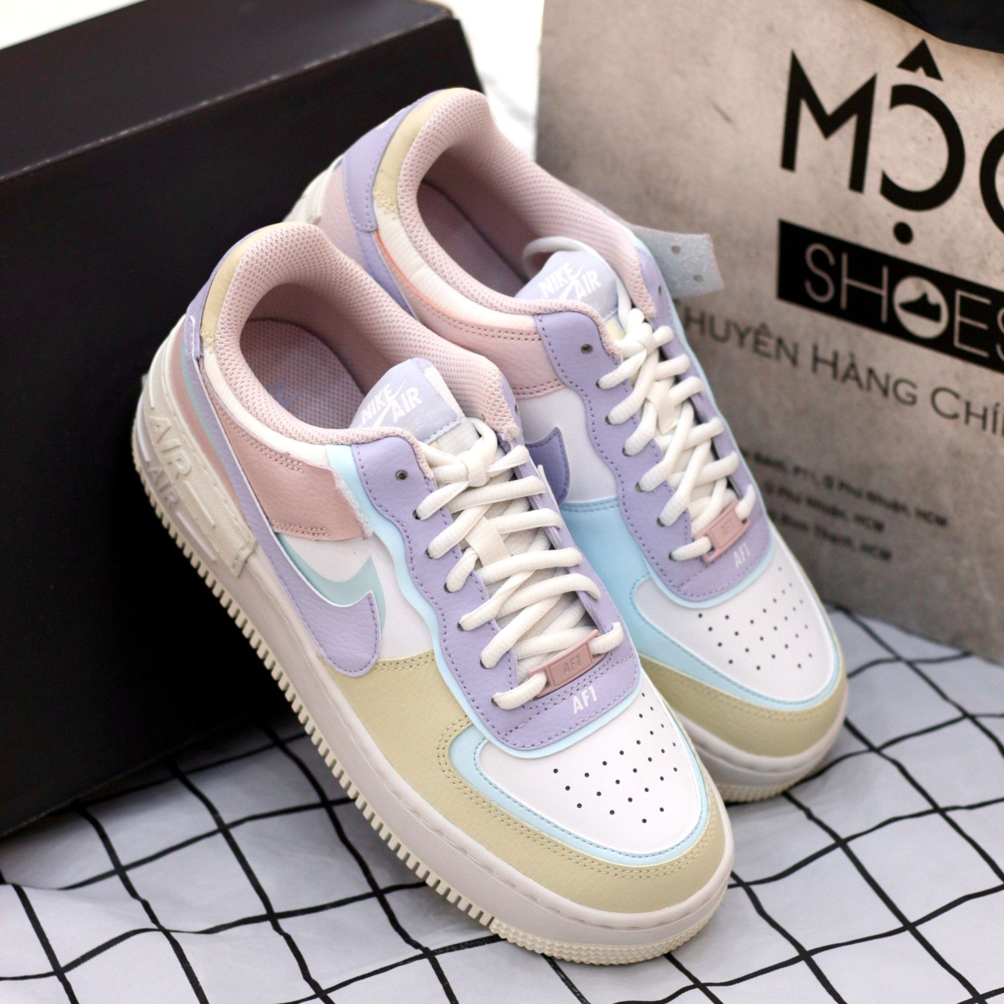  1609 - HÀNG CHÍNH HÃNG - GIÀY NIKE AIR FORCE ONE - SHADOW PASTEL - CODE: CI0919-106 