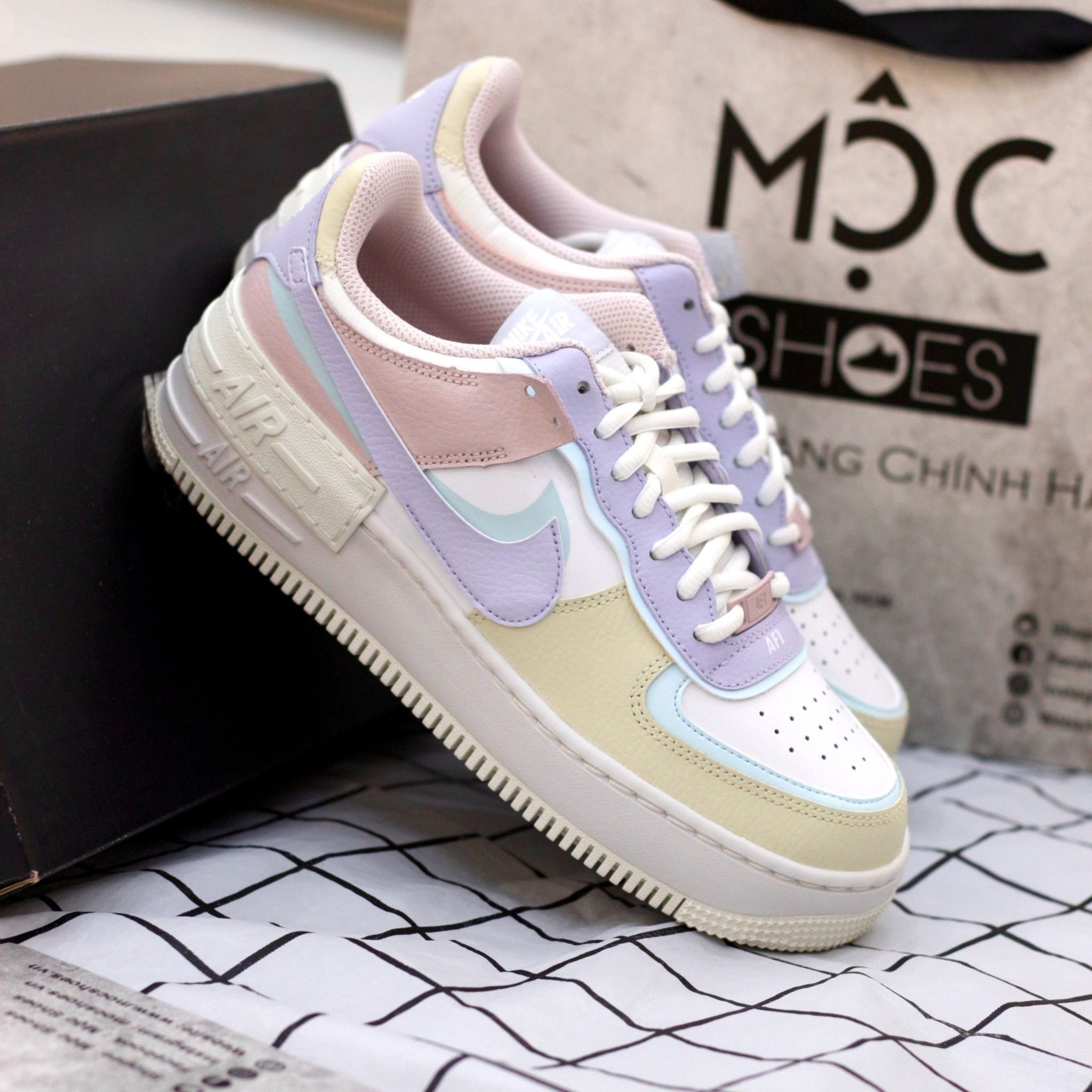  1609 - HÀNG CHÍNH HÃNG - GIÀY NIKE AIR FORCE ONE - SHADOW PASTEL - CODE: CI0919-106 