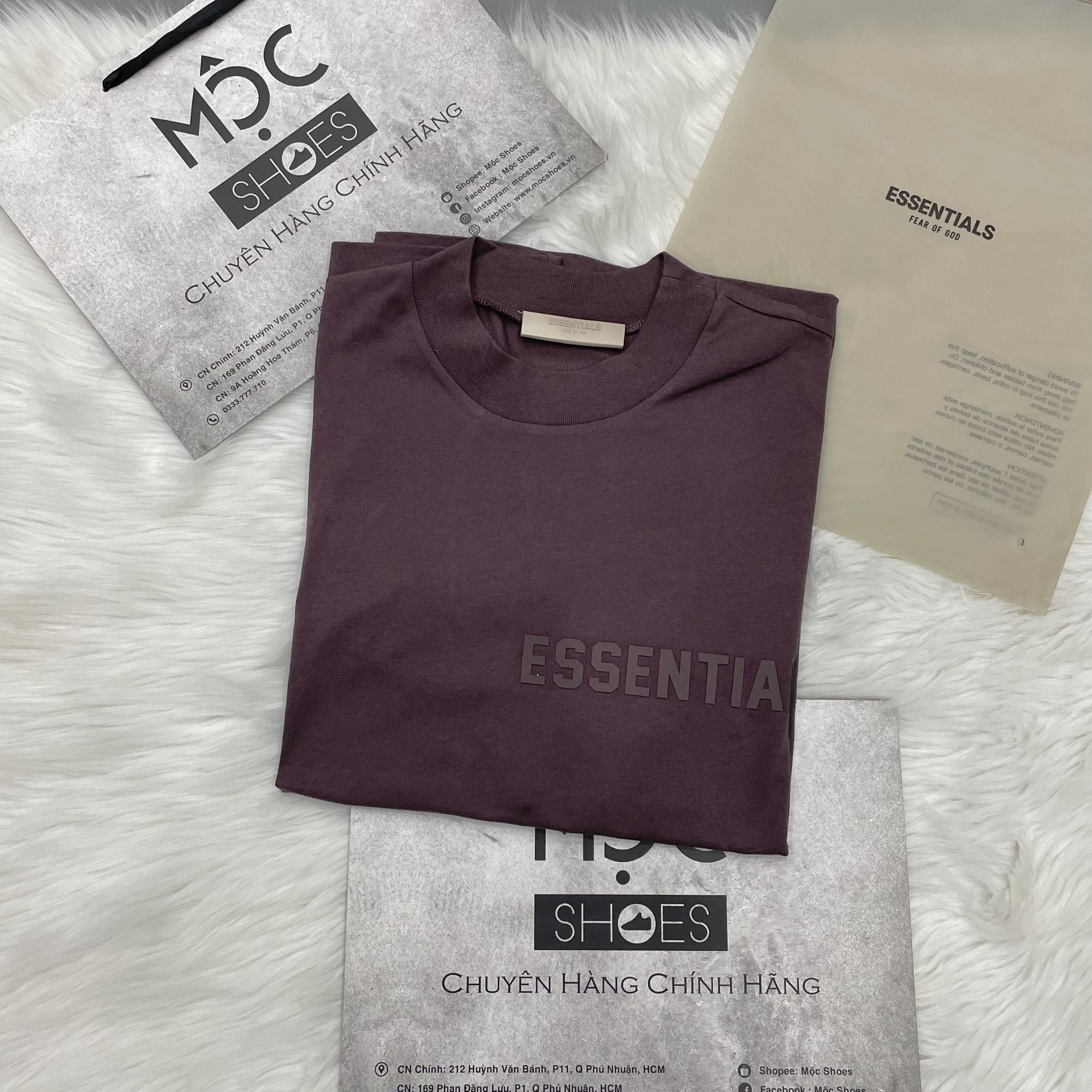  1618 - HÀNG CHÍNH HÃNG - ÁO THUN TEE ESSENTIAL FOG SS23 PLUM TEE- *TÍM* - SEASON 23 