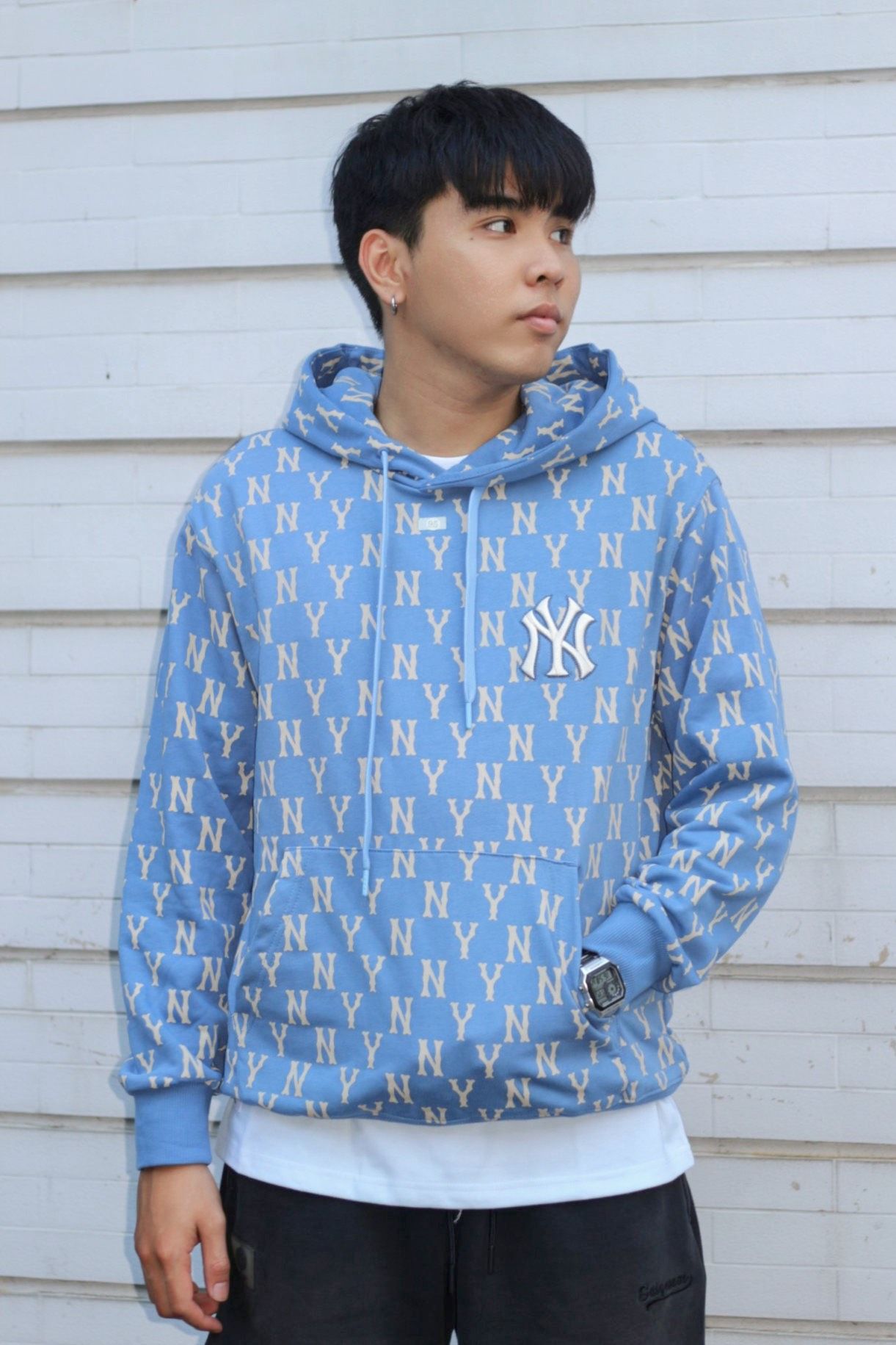  1644 - HÀNG CHÍNH HÃNG - ÁO HOODIE MLB WADDING OVERFIT HOODIE NEW YORK YANKEES 