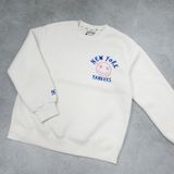  1692 - HÀNG CHÍNH HÃNG - ÁO MLB LIKE SMILE FLEECE MEGA NY YANKEES - WHITE - CODE: 3AMTF5516 - 50CRS 