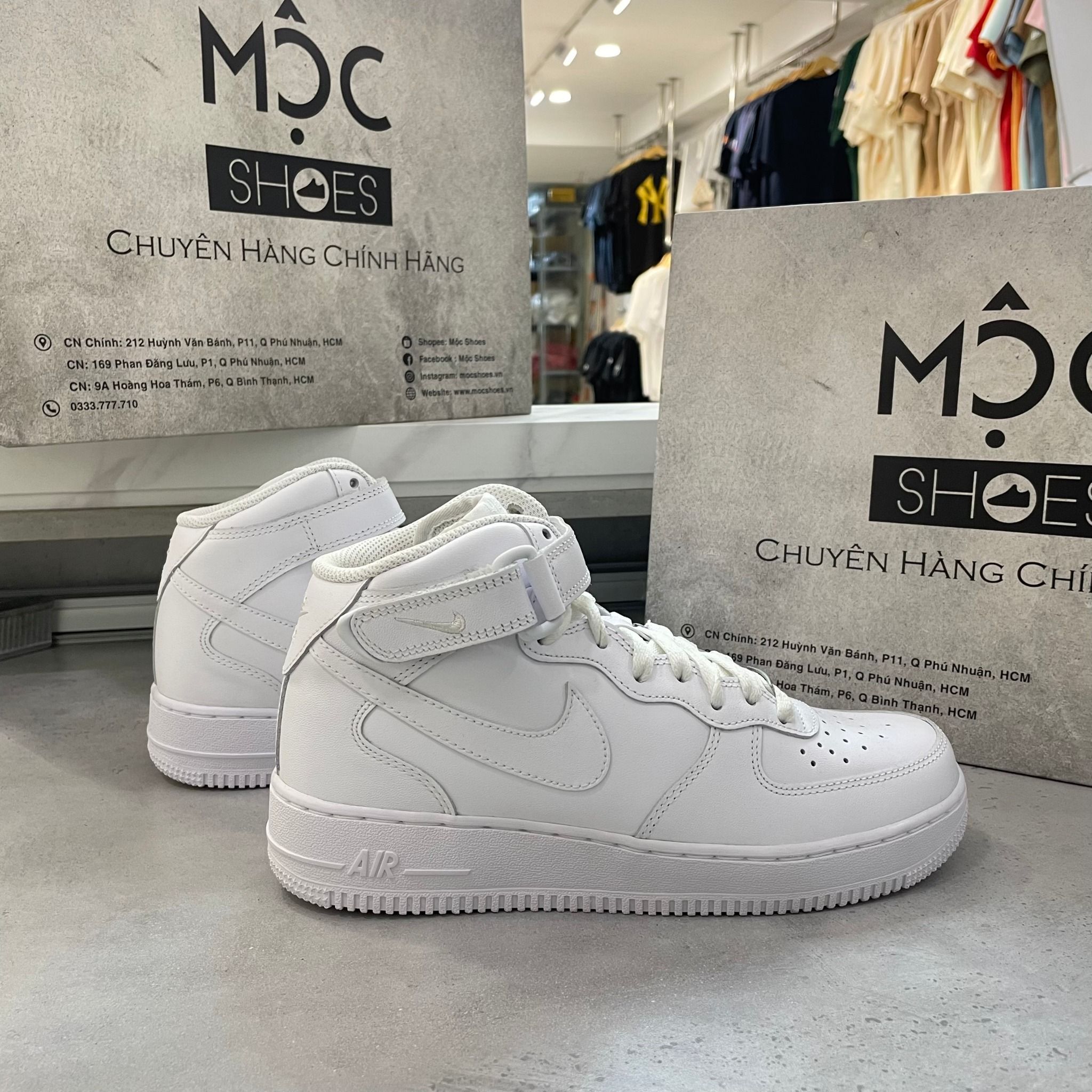  1672 - GIÀY THỂ THAO NIKE AIR FORCE 1 MID TRIPLE WHITE - CODE: CW2289111 