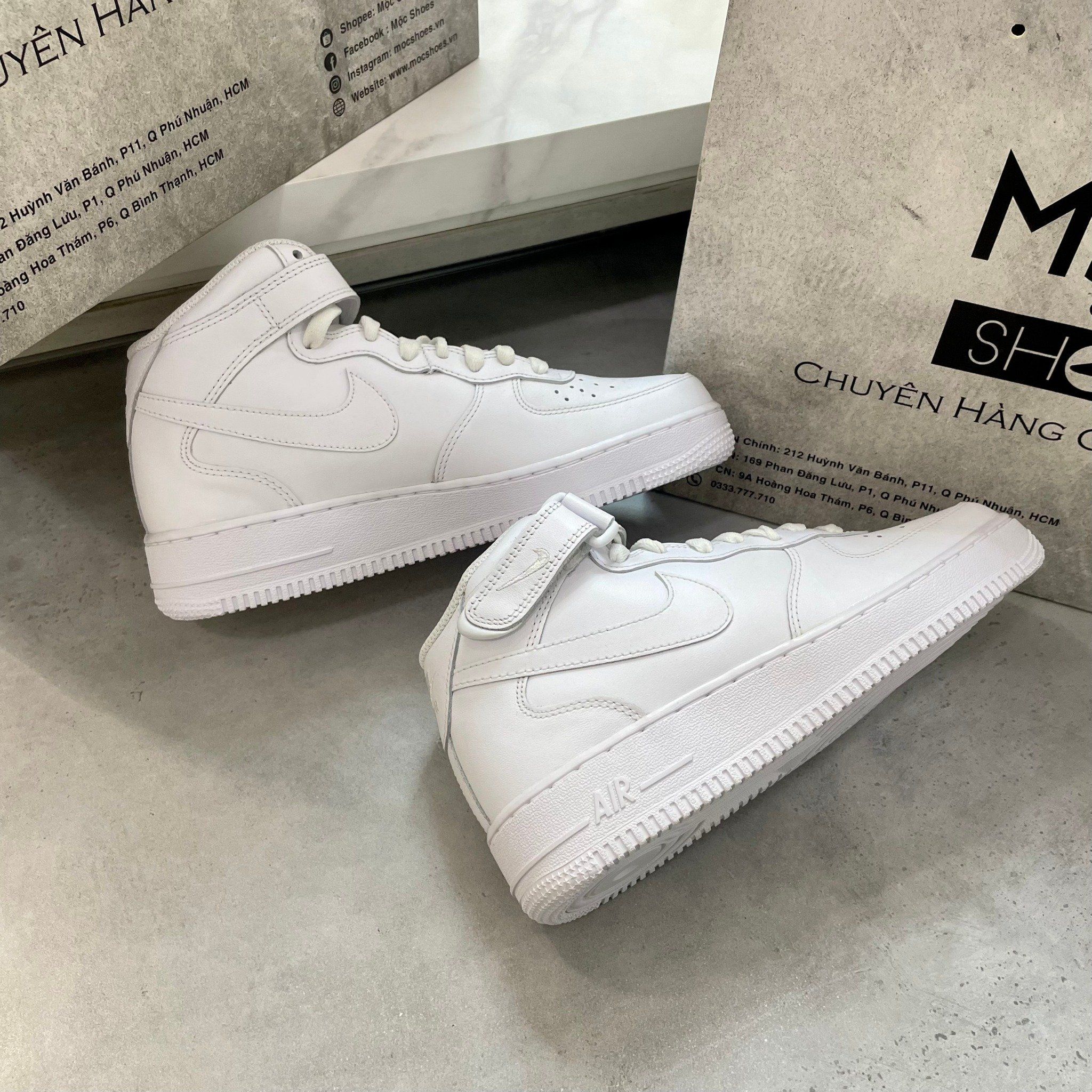  1672 - GIÀY THỂ THAO NIKE AIR FORCE 1 MID TRIPLE WHITE - CODE: CW2289111 