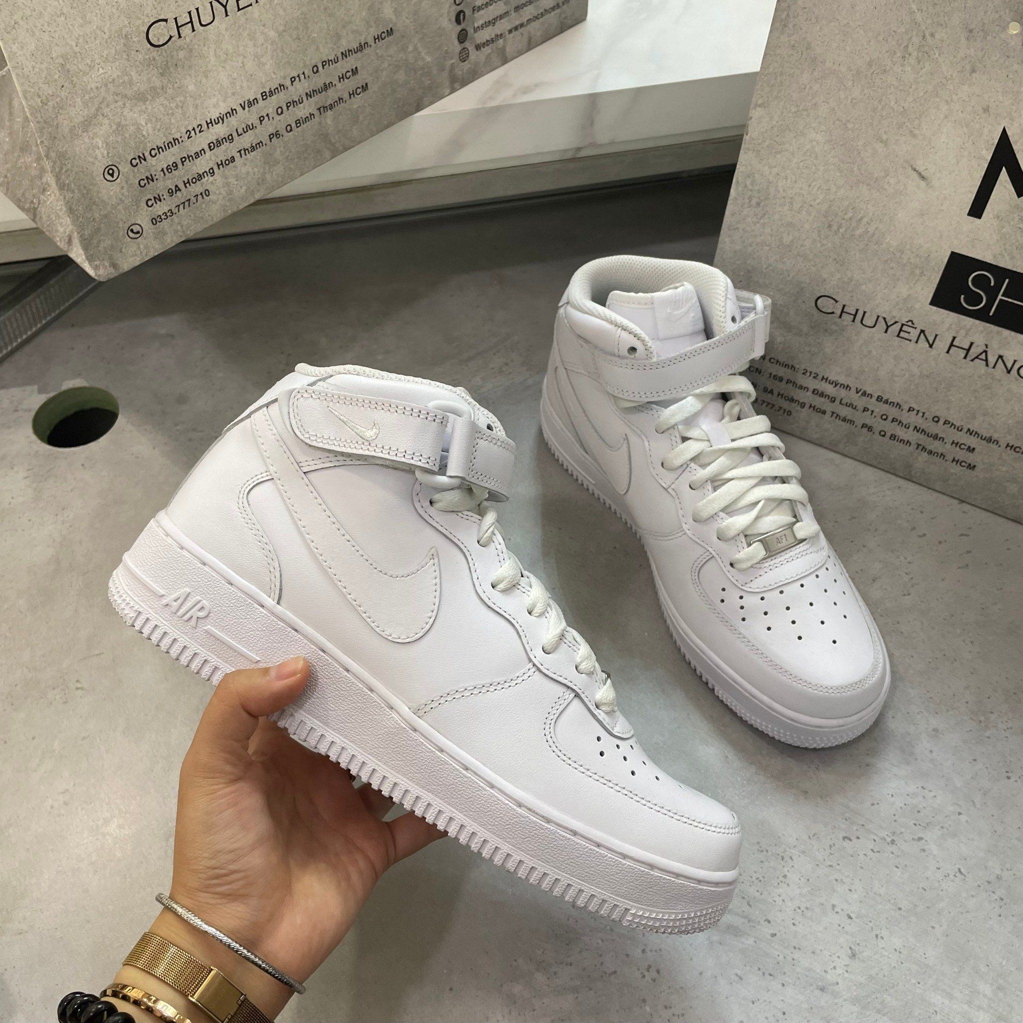  1672 - GIÀY THỂ THAO NIKE AIR FORCE 1 MID TRIPLE WHITE - CODE: CW2289111 