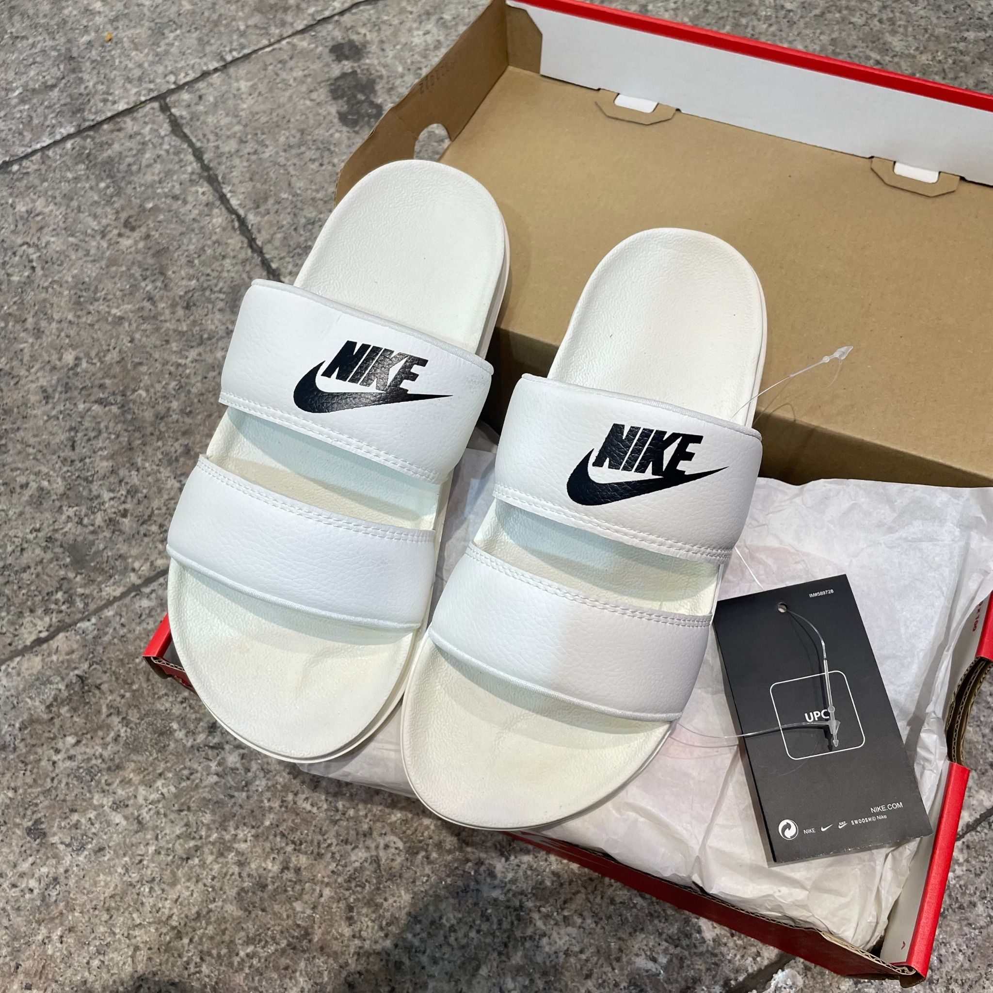 1684 - HÀNG CHÍNH HÃNG - DÉP NIKE OFFCOURT DUO - HAI QUAI - TRẮNG - CODE: DC0496-101
