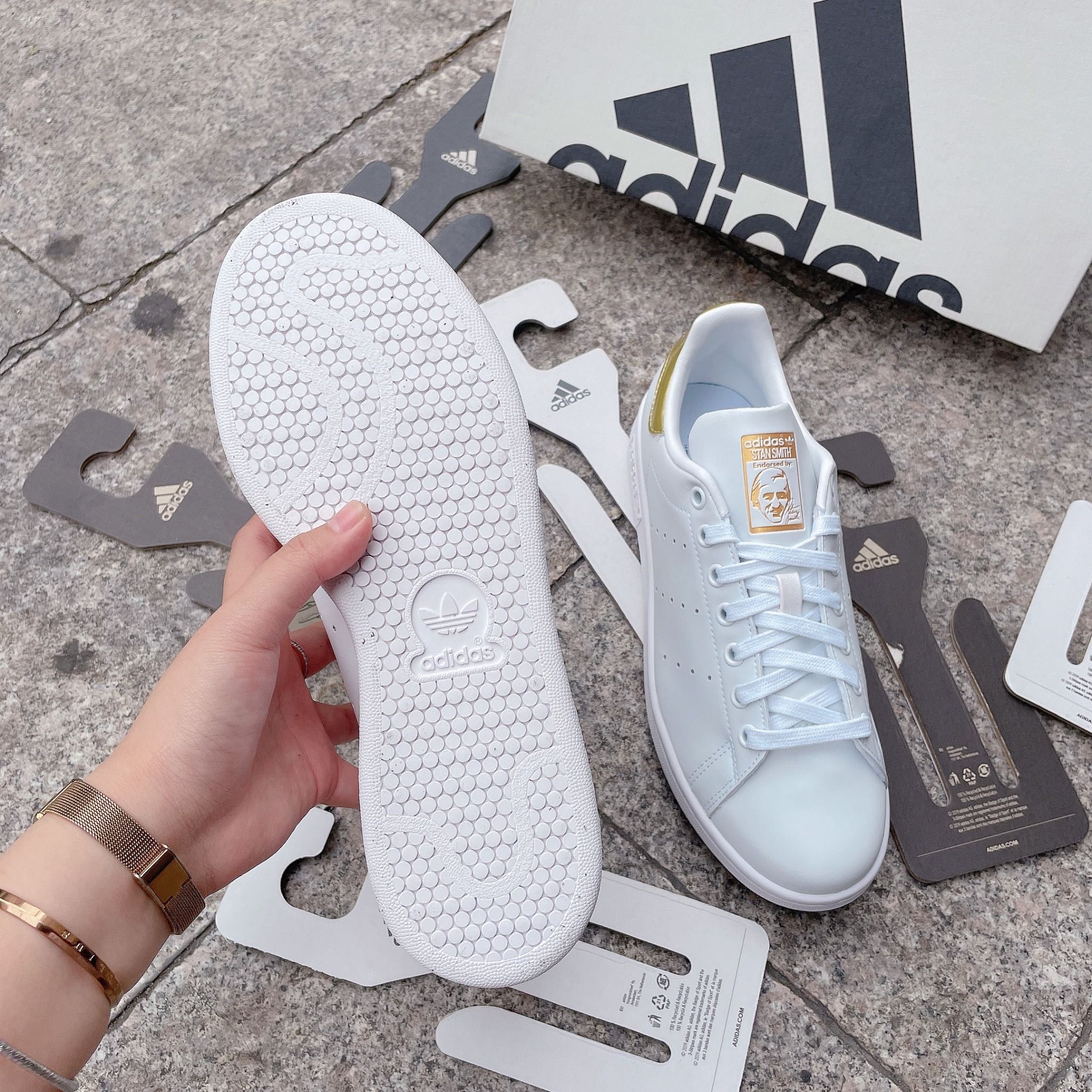  1678 - HÀNG CHÍNH HÃNG - GIÀY ADIDAS STANSMITH - ' White Gold ’ - CODE: G58184 