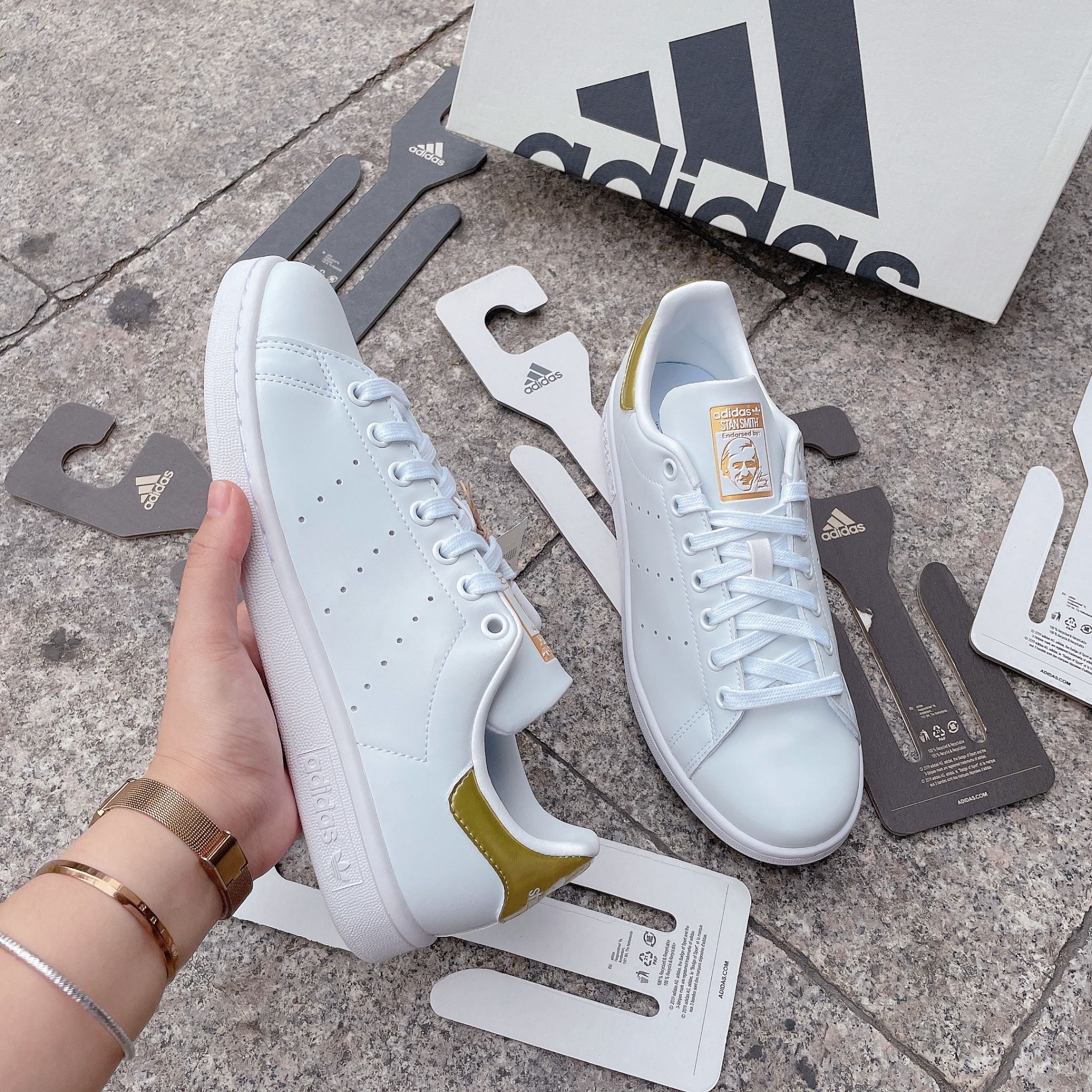  1678 - HÀNG CHÍNH HÃNG - GIÀY ADIDAS STANSMITH - ' White Gold ’ - CODE: G58184 