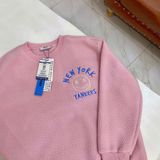  1693 - HÀNG CHÍNH HÃNG - ÁO MLB LIKE SMILE FLEECE MEGA NY YANKEES - PINK - CODE: 3AMTF5516-50PKS 