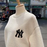  1701 - HÀNG CHÍNH HÃNG - ÁO SWEATER MLB LÔNG LOGO NY - WHITE - CODE: 3AMTEC616 