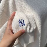  1692 - HÀNG CHÍNH HÃNG - ÁO MLB LIKE SMILE FLEECE MEGA NY YANKEES - WHITE - CODE: 3AMTF5516 - 50CRS 