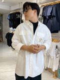 1455 - HÀNG CHÍNH HÃNG - ÁO SƠ MI MLB BASIC OXFORD SHIRT NEW YORK YANKEES - CODE: 3AWS03014-50IVS 