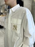  1455 - HÀNG CHÍNH HÃNG - ÁO SƠ MI MLB BASIC OXFORD SHIRT NEW YORK YANKEES - CODE: 3AWS03014-50IVS 