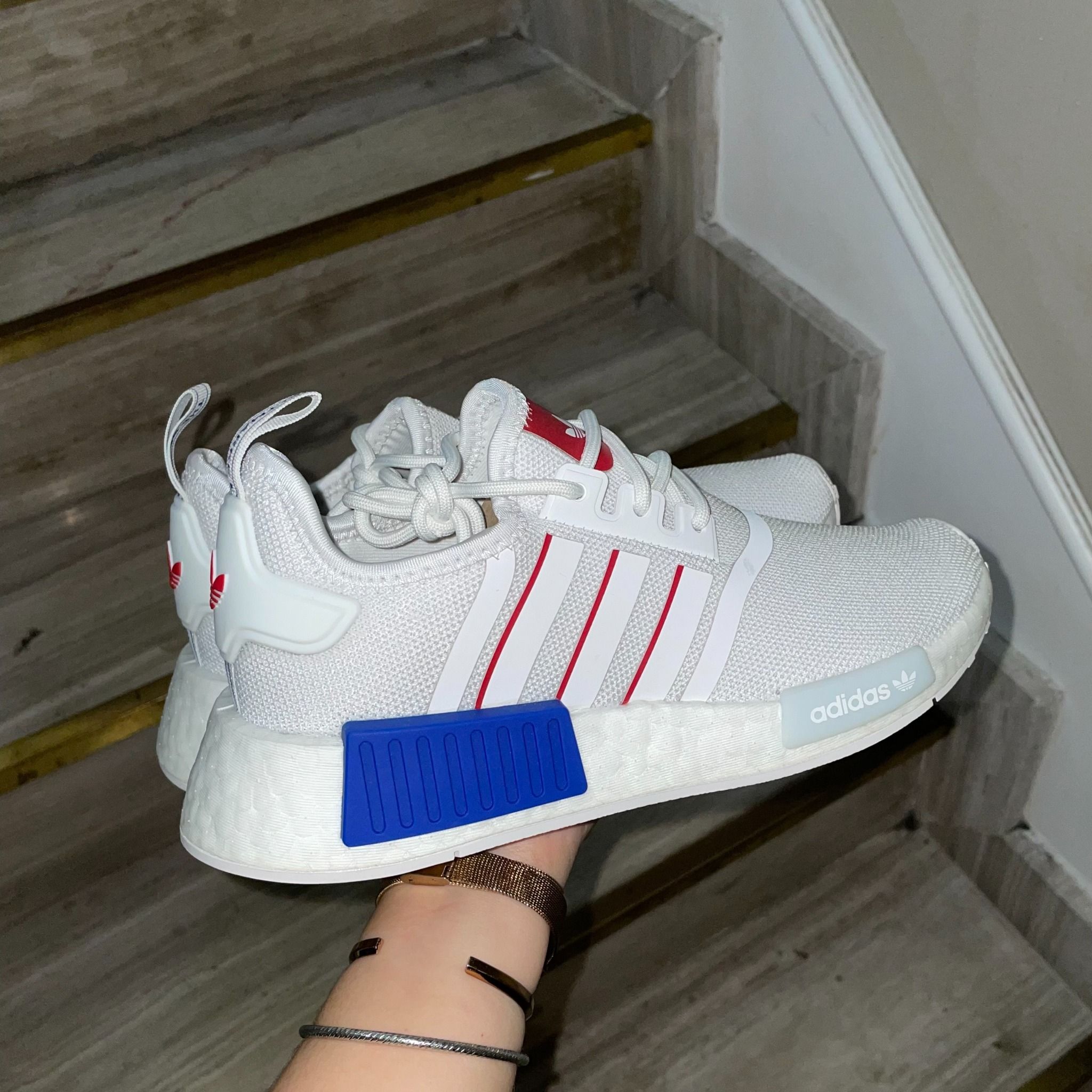  1677 - HÀNG CHÍNH HÃNG - GIÀY ADIDAS NMD_R1- *White Royal Blue* - Code: HQ9991 