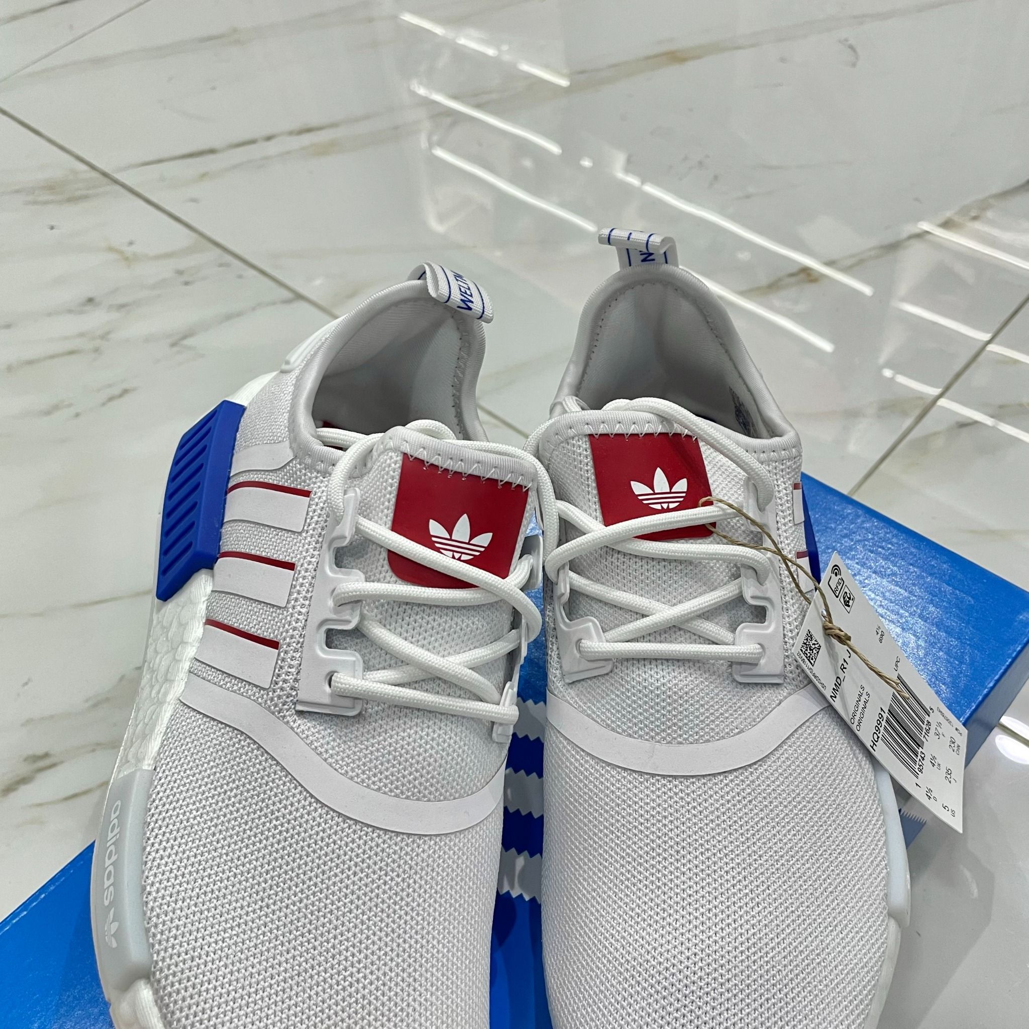  1677 - HÀNG CHÍNH HÃNG - GIÀY ADIDAS NMD_R1- *White Royal Blue* - Code: HQ9991 