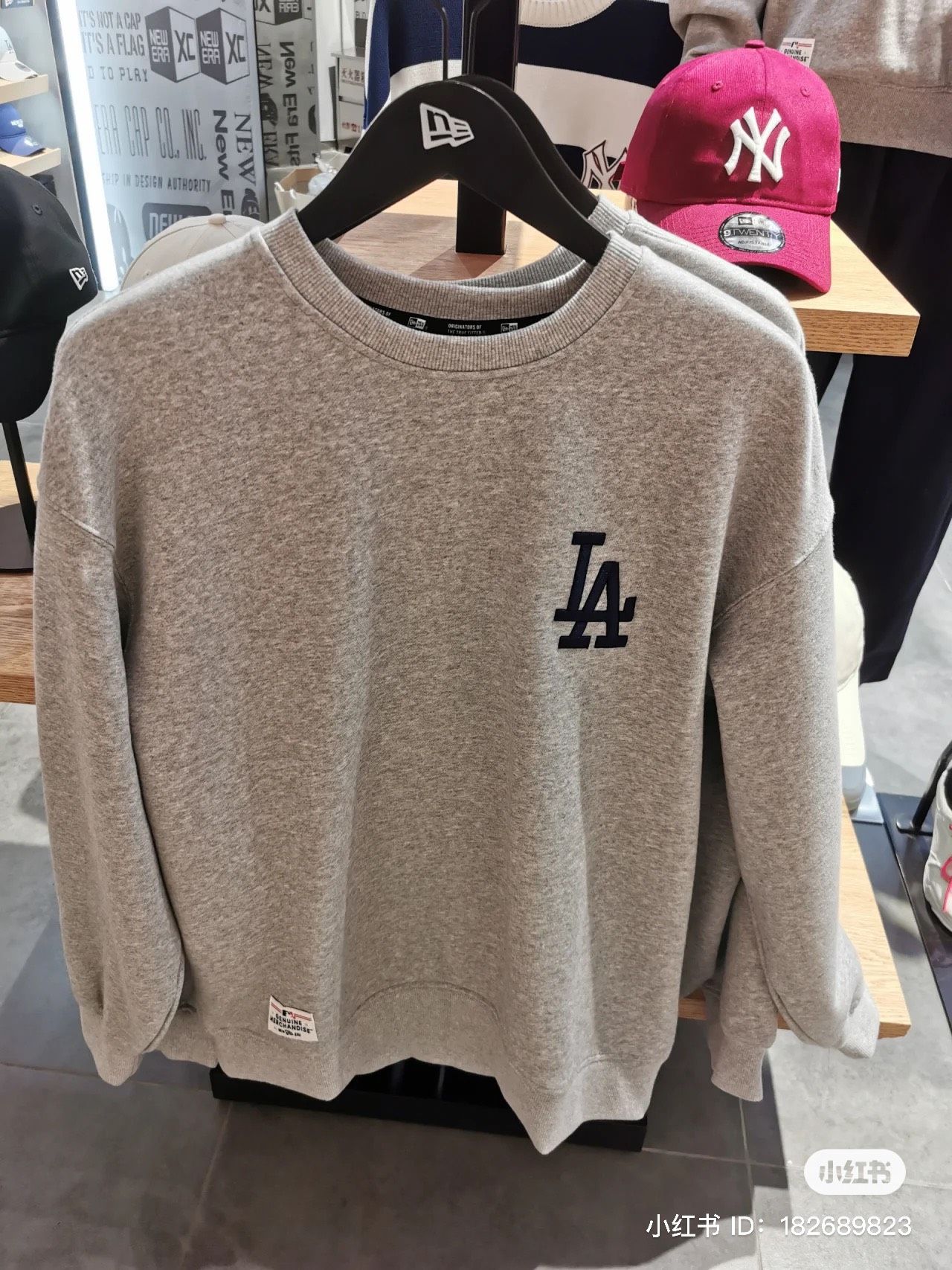  1722 - HÀNG CHÍNH HÃNG - ÁO SWEATER NEW ERA LA DODGERS BASIC LOGO HEATHER 