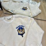  1792 - HÀNG CHÍNH HÃNG - ÁO SWEATER MLB  GẤU LÔNG - TRẮNG 