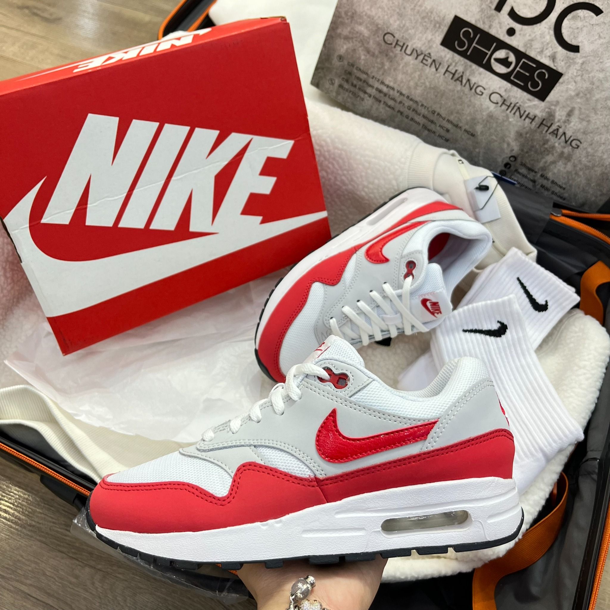  1989 - HÀNG CHÍNH HÃNG - GIÀY NIKE  AIR MAX 1 ‘SPORT RED’ - CODE : DZ3307-003 