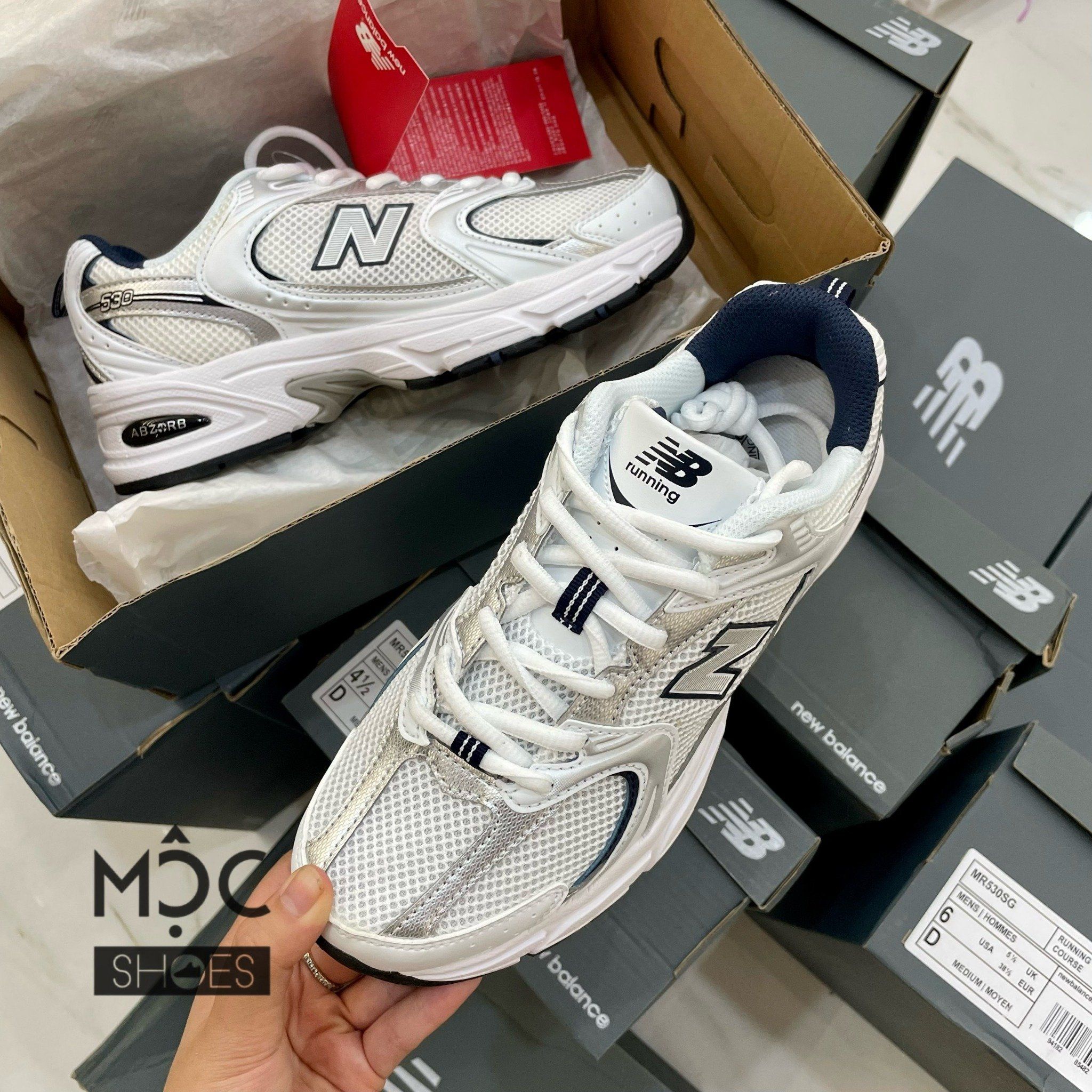  1075 - HÀNG CHÍNH HÃNG - GIÀY NEW BALANCE 530 RETRO RUNNING *NAVY* - CODE: MR530SG 
