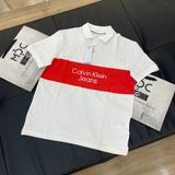  2039 - HÀNG CHÍNH HÃNG - ÁO POLO CALVIN KLEIN - TRẮNG PHỐI CAM - Code: J30J322449 