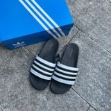  2057 - HÀNG CHÍNH HÃNG - DÉP ADIDAS CLOUDFOAM COMFORT - TRẮNG SỌC ĐEN 