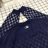  2069 - HÀNG CHÍNH HÃNG - ÁO SWEATER MLB MONOGRAM NEWYORK YANKEES NAVY 