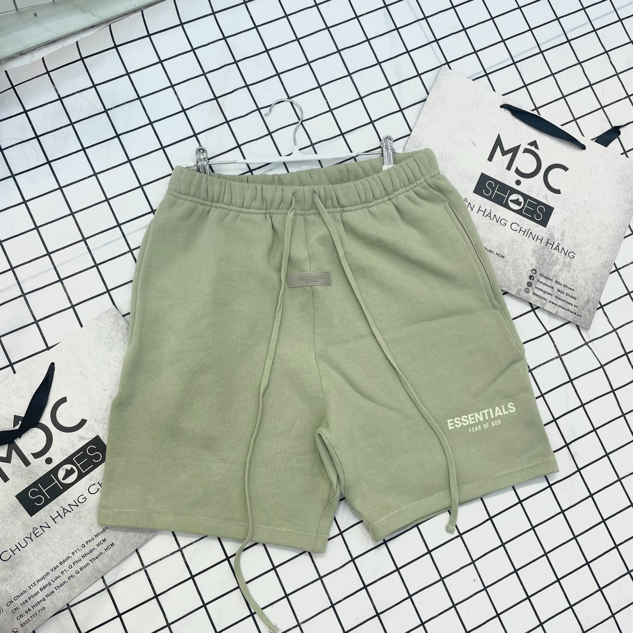  2061 - HÀNG CHÍNH HÃNG - QUẦN ĐÙI SHORT FEAR OF GOD ESSENTIAL SS22 MÀU XANH BƠ - *SEAFOAM* 