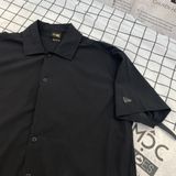  2079 -  HÀNG CHÍNH HÃNG - ÁO NEW ERA - SƠ MI *TAY NGẮN* - ĐEN - CODE: 13679553 