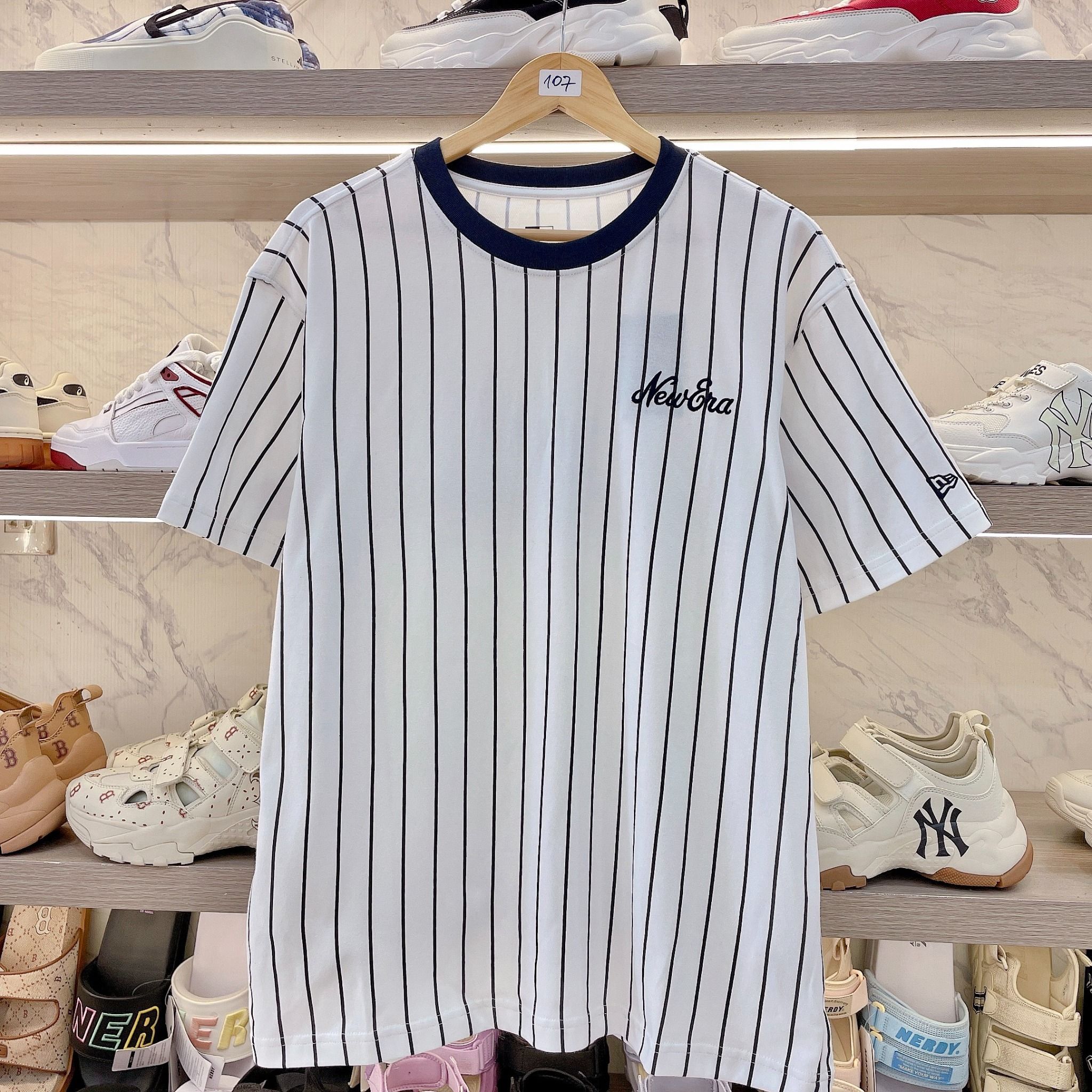  2102 - HÀNG CHÍNH HÃNG - ÁO NEW ERA - STRIPE LOGO NE - WHITE - CODE: 11860029 