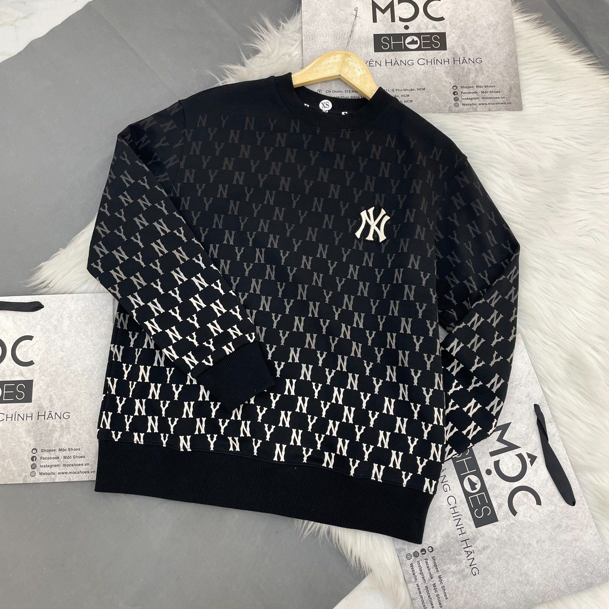  2119 - HÀNG CHÍNH HÃNG - ÁO SWEATER MLB MONOGRAM NEWYORK YANKEES BLACK - ĐEN 