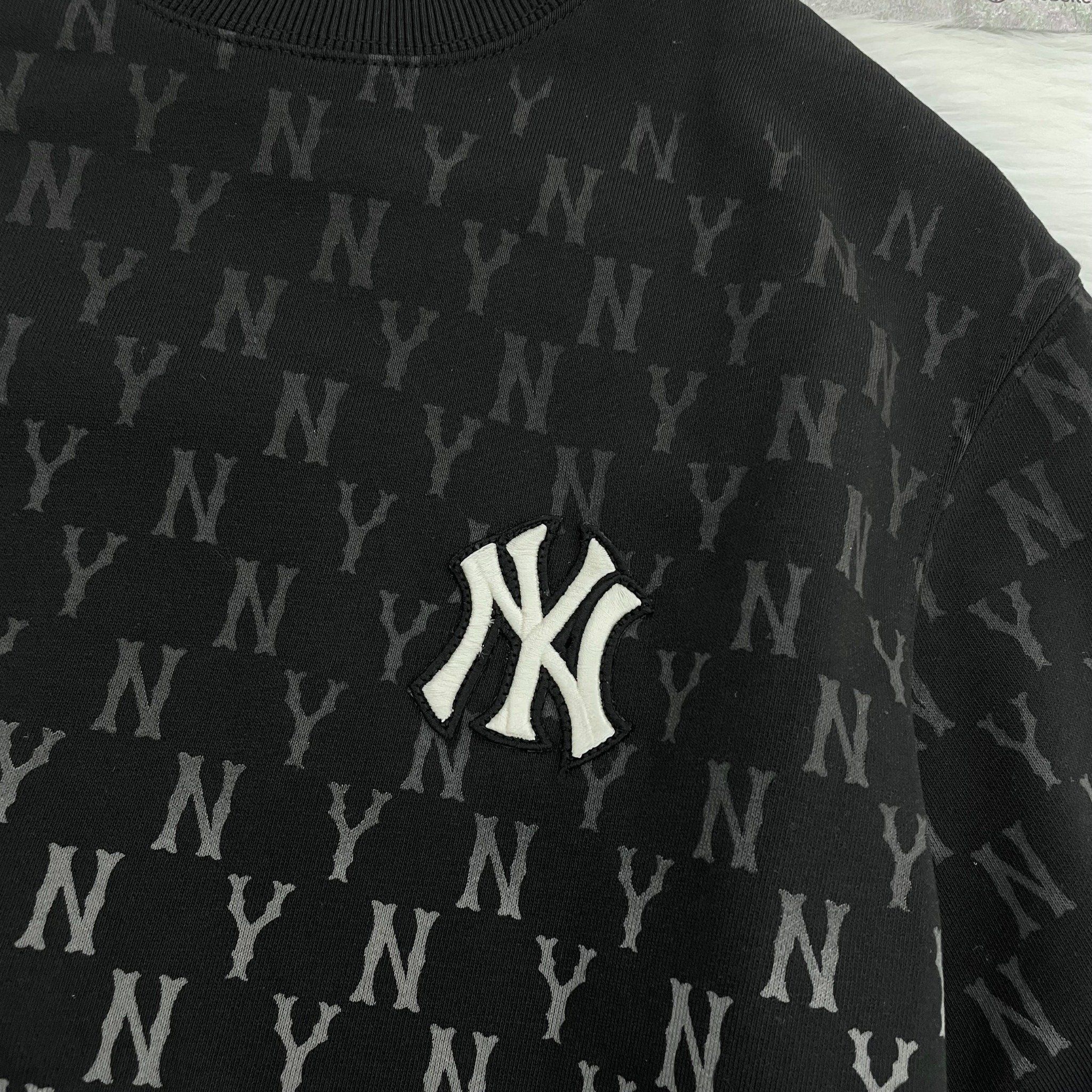  2119 - HÀNG CHÍNH HÃNG - ÁO SWEATER MLB MONOGRAM NEWYORK YANKEES BLACK - ĐEN 