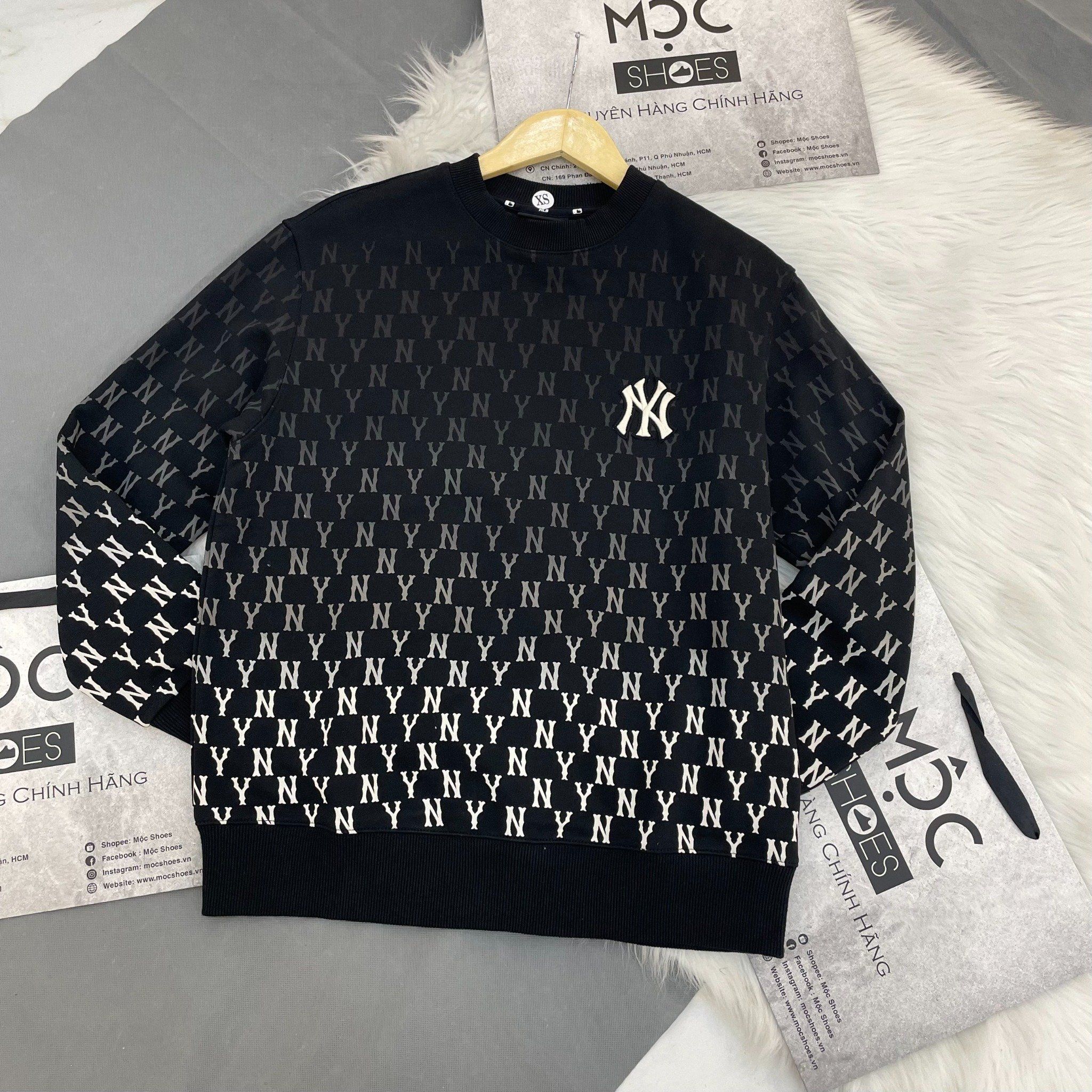  2119 - HÀNG CHÍNH HÃNG - ÁO SWEATER MLB MONOGRAM NEWYORK YANKEES BLACK - ĐEN 