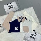  2111 -  HÀNG CHÍNH HÃNG - ÁO NEW ERA -  SƠ MI *DÀI* - NY THÊU TÚI - NAVY / KEM - CODE: 13559717 