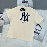  2090 - HÀNG CHÍNH HÃNG - ÁO THUN NEW ERA  - NY VẨY SƠN - PAINTED T-SHIRT PEARLED IVORY SS24 - TRẮNG- CODE: 14179143 