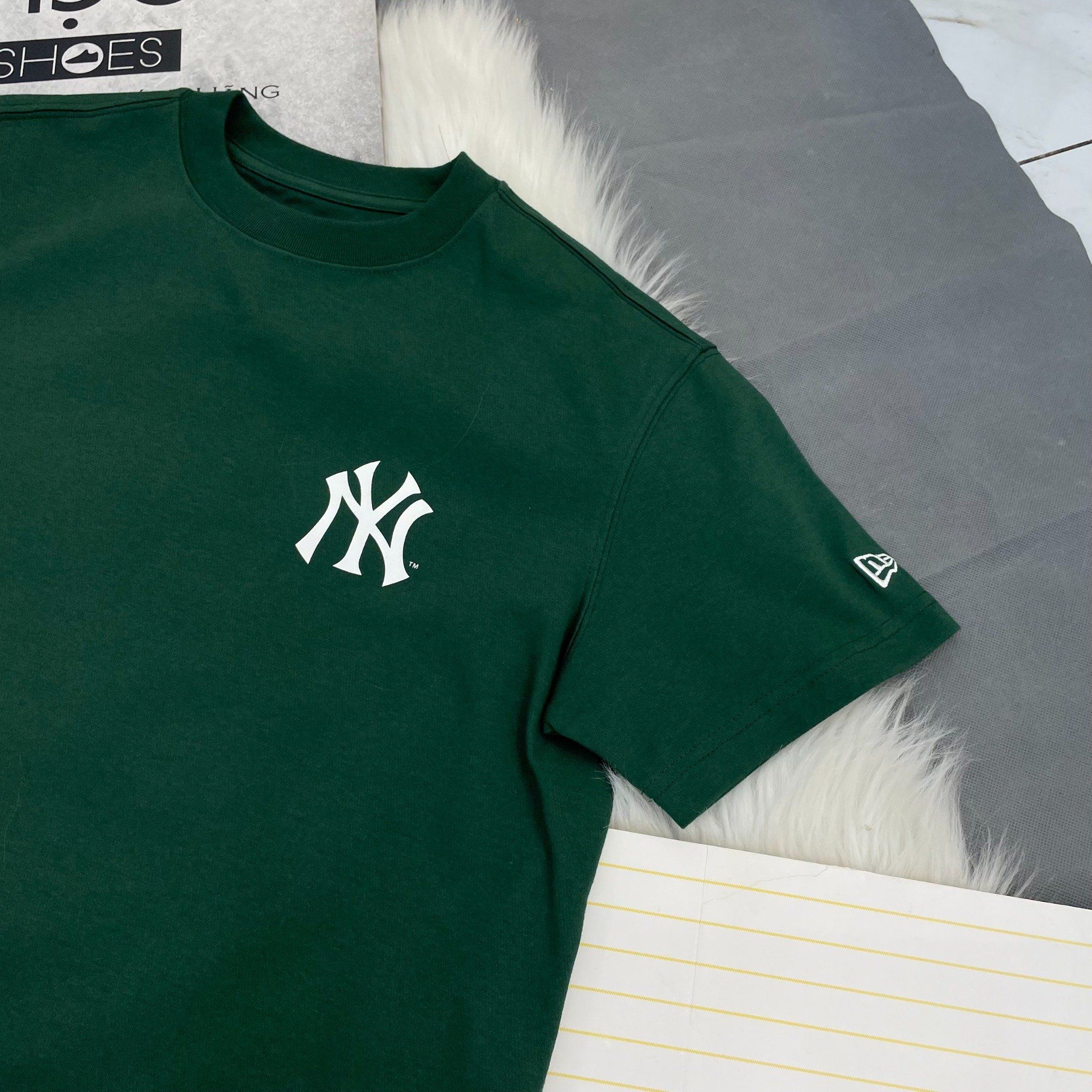  2114 - HÀNG CHÍNH HÃNG - ÁO THUN NEW ERA -  NY YANKEES DEEP TEAL - HOA HỒNG - GREEN - CODE: 14179170 