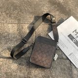  2187 - HÀNG CHÍNH HÃNG - TÚI ĐEO CHÉO COACH CROSSBODY IN SIGNATURE (MÀU ĐEN XÁM) 