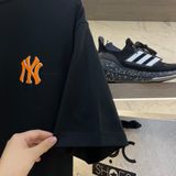  2202 - HÀNG CHÍNH HÃNG - ÁO THUN MLB - NY ORANGE LOGO  - BLACK - CODE: 3ATSM0443-50BKS 