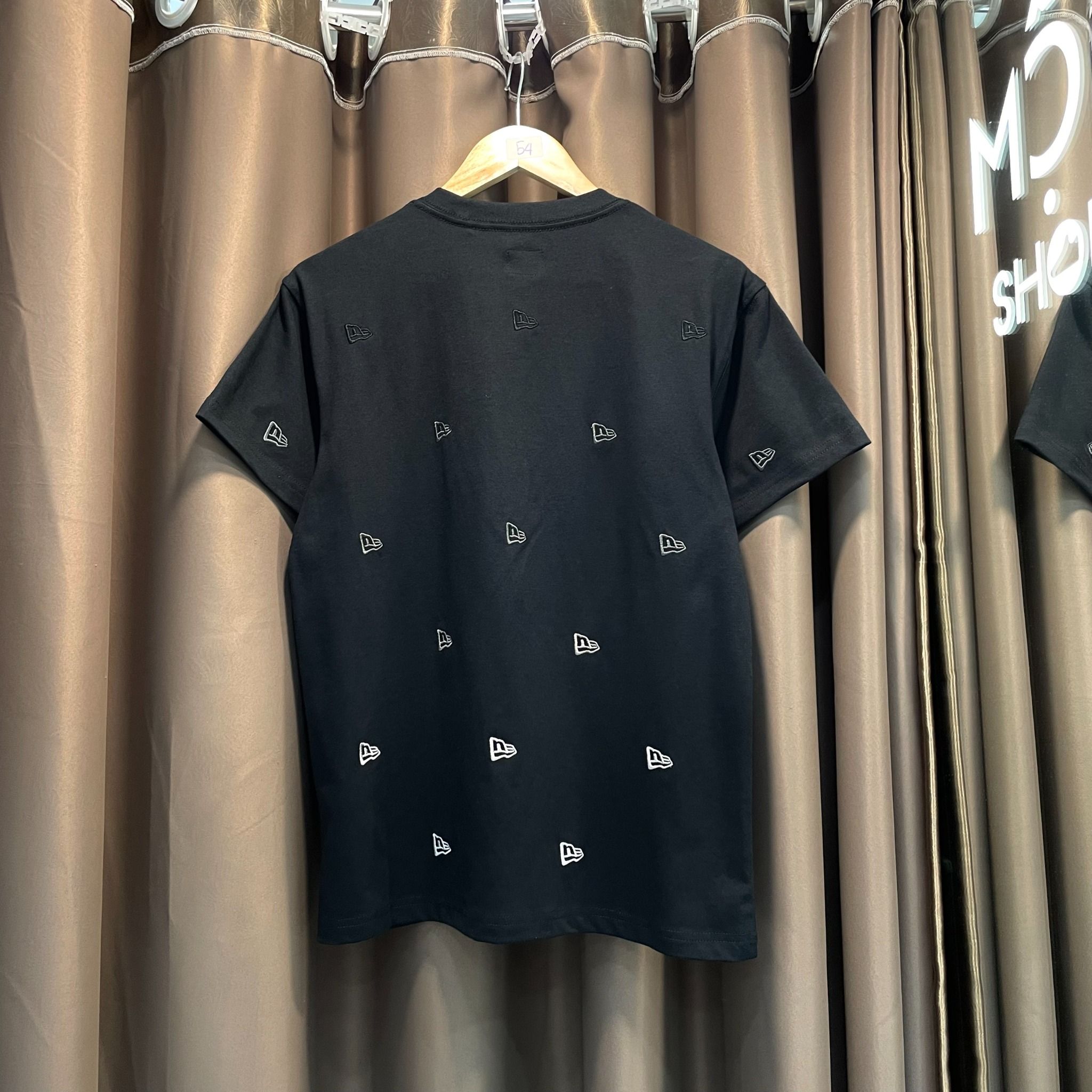  2249 - HÀNG CHÍNH HÃNG - ÁO THUN NEW ERA - MULTI LOGO THÊU - ĐEN 